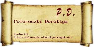 Polereczki Dorottya névjegykártya